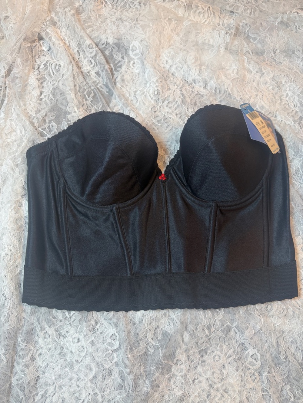 Vintage 90s Carnival Bare Back‎ Bustier 42B Black USA Made Deadstock